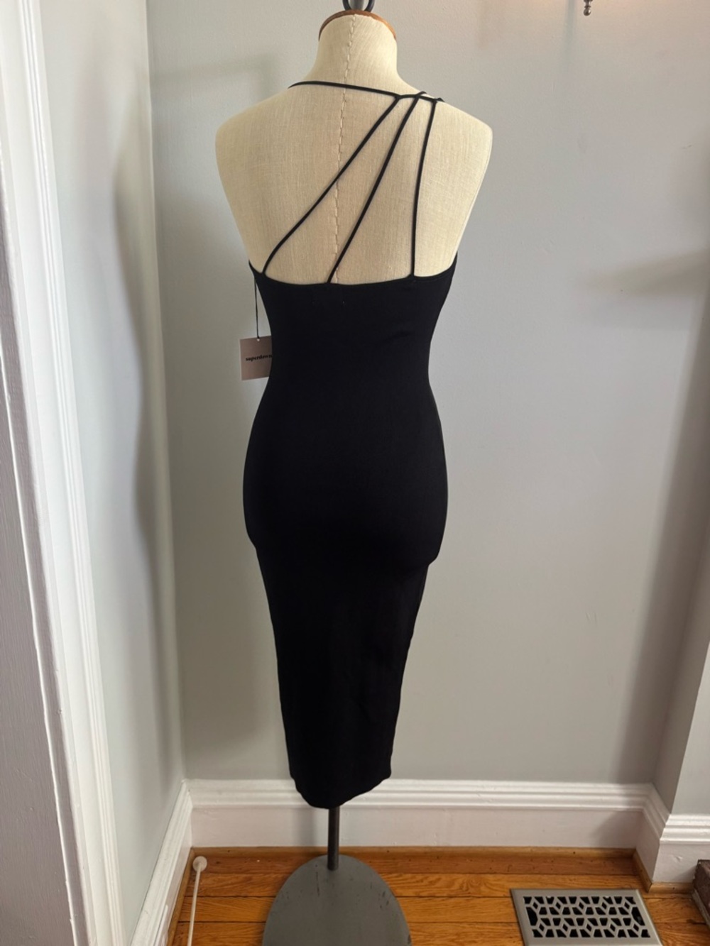superdown Black Double Strap Midi Dress - Picture 3 of 4